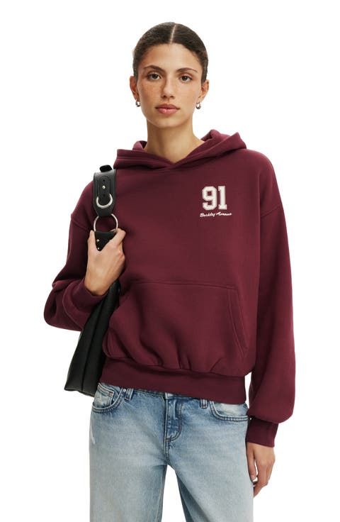 Women's Graphic Boxy Fleece Hoodie