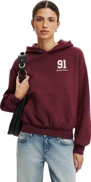 Cotton On Women's Graphic Boxy Fleece Hoodie
