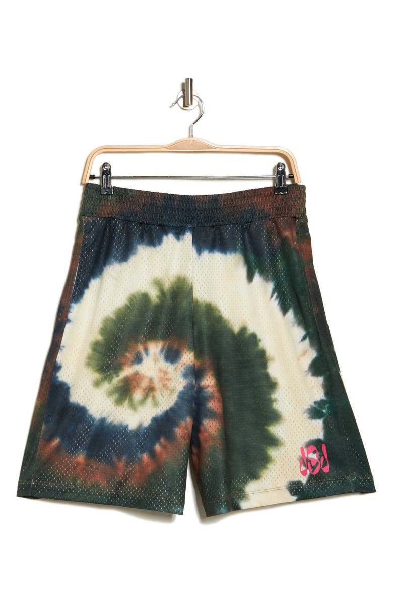 FRAME Tie Dye Basketball Shorts, Alternate, color,