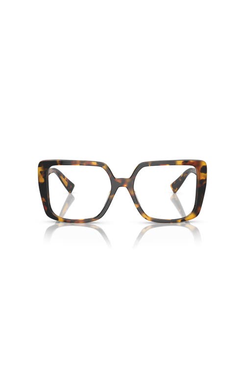Miu Miu 54mm Square Optical Glasses In Brown