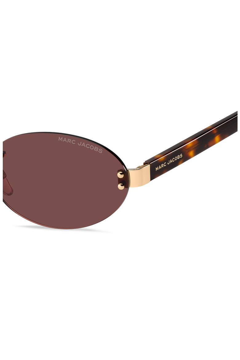 57mm Oval Sunglasses, Alternate, color, GOLD RED/ BURGUNDY