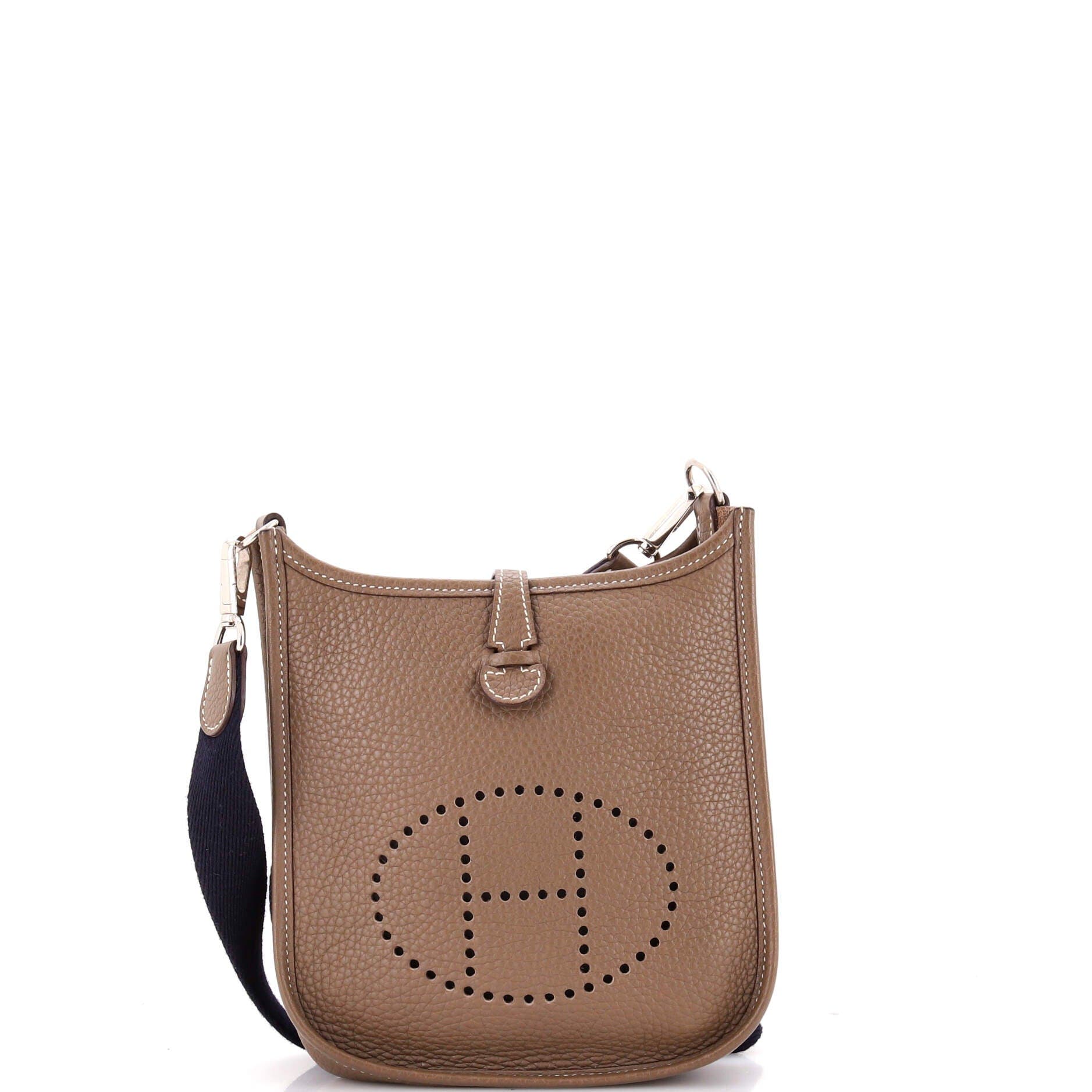 Pre-Owned Hermes Evelyne Bag Gen III Clemence TPM, Main, color, Etoupe