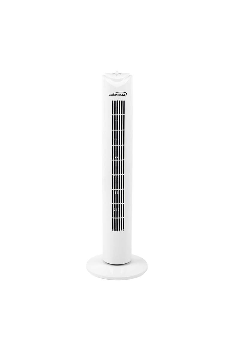 32 Inch 3 Speed Oscillating Portable Tower Fan in White, Main, color, White