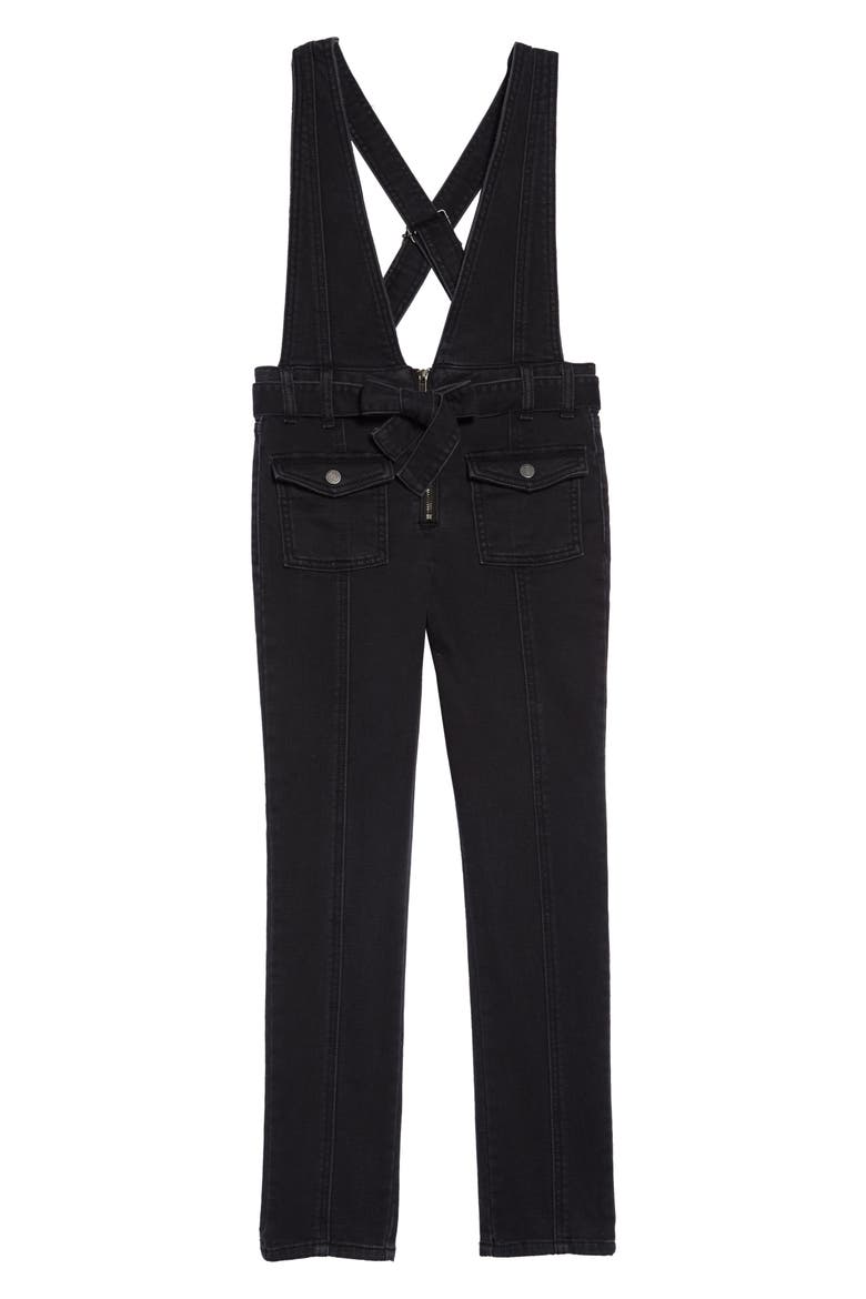 Habitual Ava Skinny Denim Jumpsuit, Main, color, BLACK