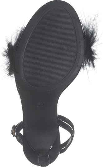 Safina Faux Fur Heel Sandal