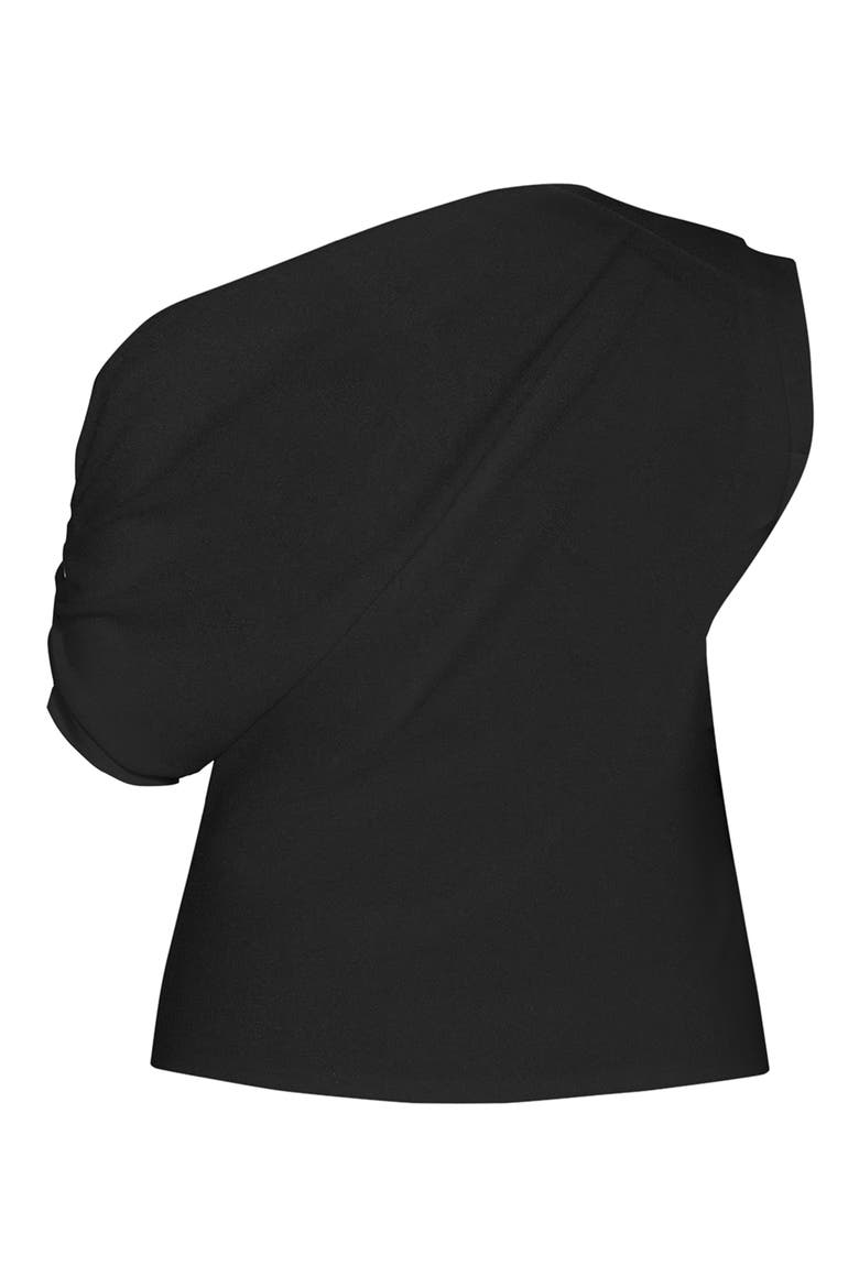 Imani Asymmetric Knit Top, Alternate, color, BLACK