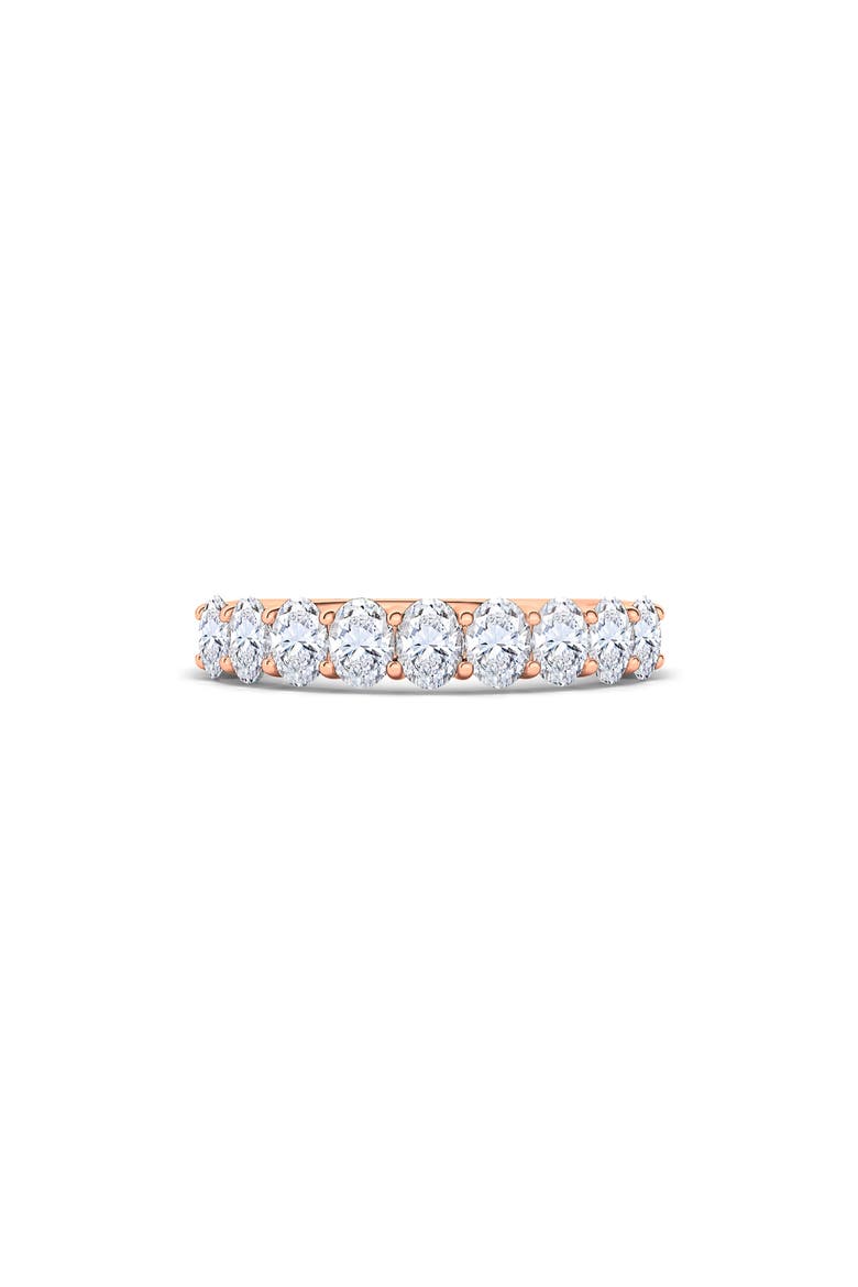 Half Oval Cut Lab Created Diamond 18K Gold Eternity Ring, Alternate, color, YELLOW GOLD