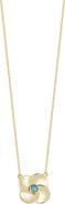 Ember Fine Jewelry 14K Gold Turquoise Flower Pendant Necklace