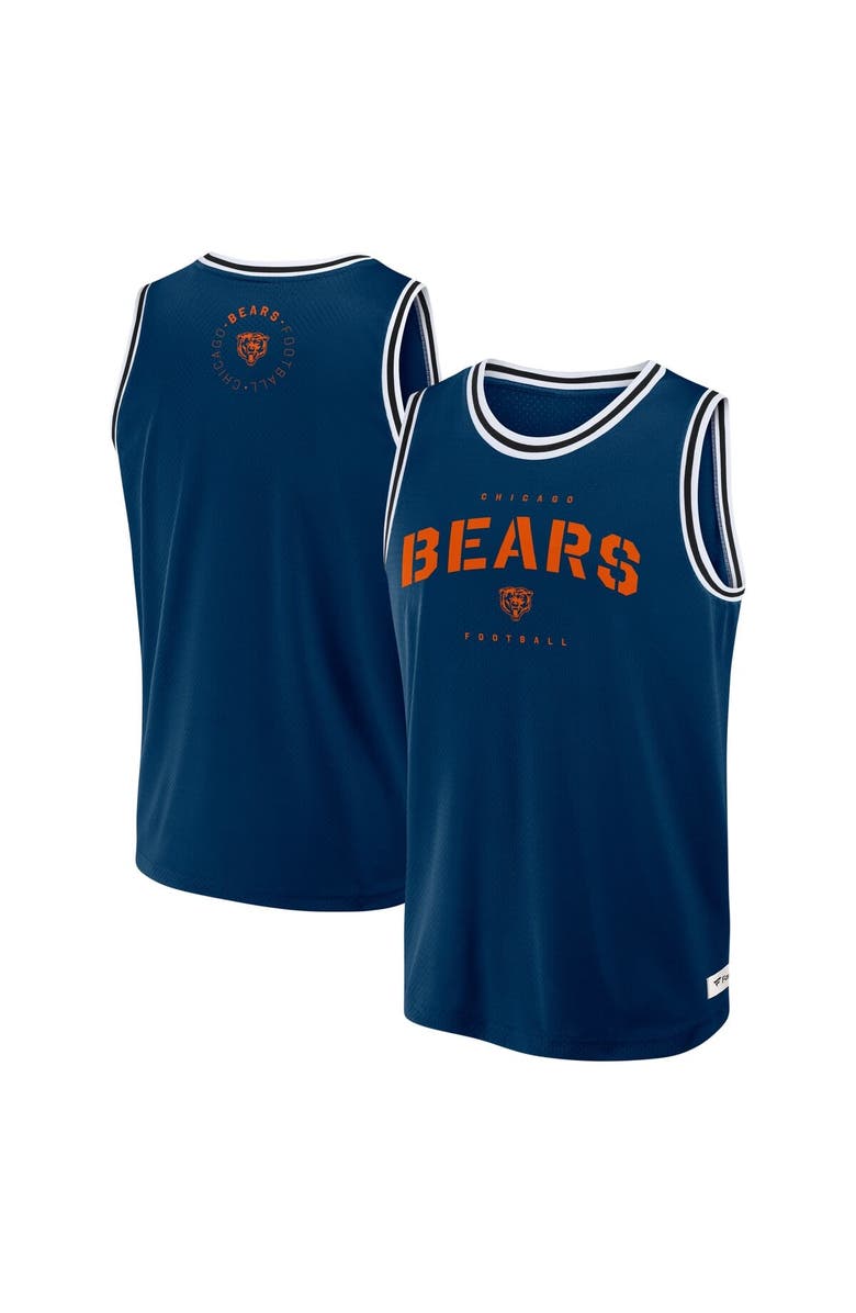 FANATICS Men's Fanatics Navy Chicago Bears Elements Future Ground Jersey Tank Top, Alternate, color, Navy