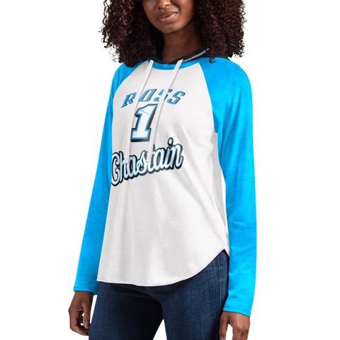 Women
s G-III 4Her by Carl Banks White Ross Chastain MVP Raglan Hooded Long Sleeve T-Shirt