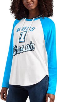 G-III 4HER BY CARL BANKS Women's G-III 4Her by Carl Banks White Ross Chastain MVP Raglan Hooded Long Sleeve T-Shirt