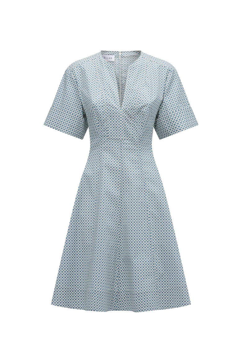 Sora Flared dress Blue Print, Main, color, Blue Print