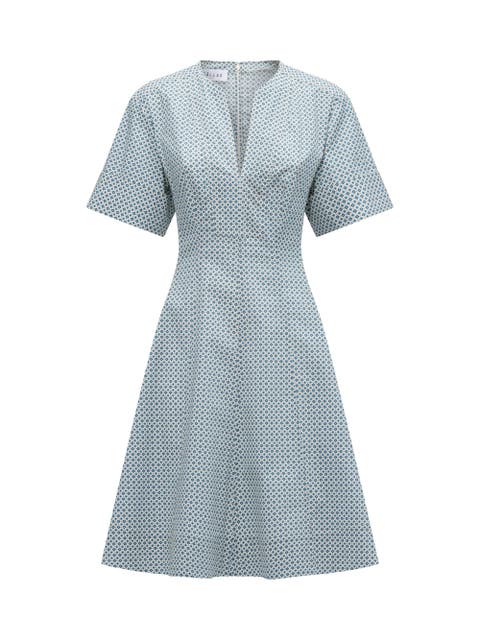 Sora Flared dress Blue Print