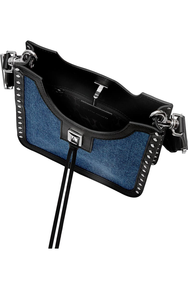 Rebecca Minkoff Mini Darren Feed Bag, Alternate, color, Denim