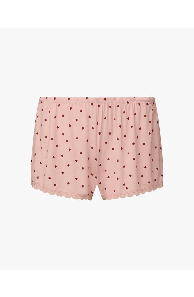 WeWoreWhat Lace Trim Sleep Shorts, Alternate, color, 