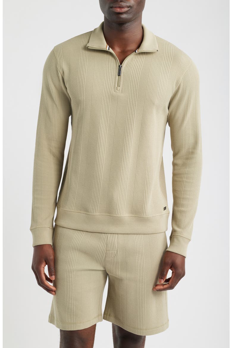 Structure Quarter-Zip Pullover, Main, color, LIGHT/ PASTEL GREEN