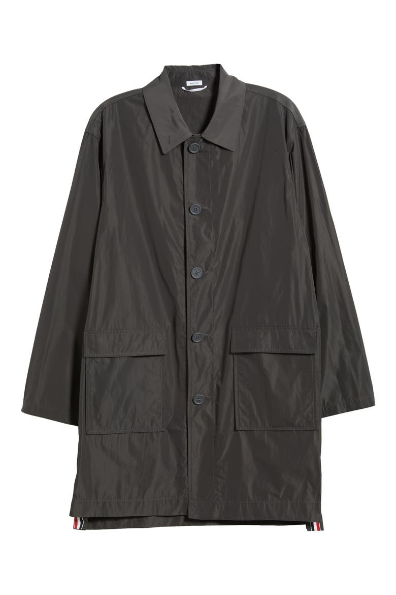 Logo Print Packable Smock, Main, color, DARK GREY