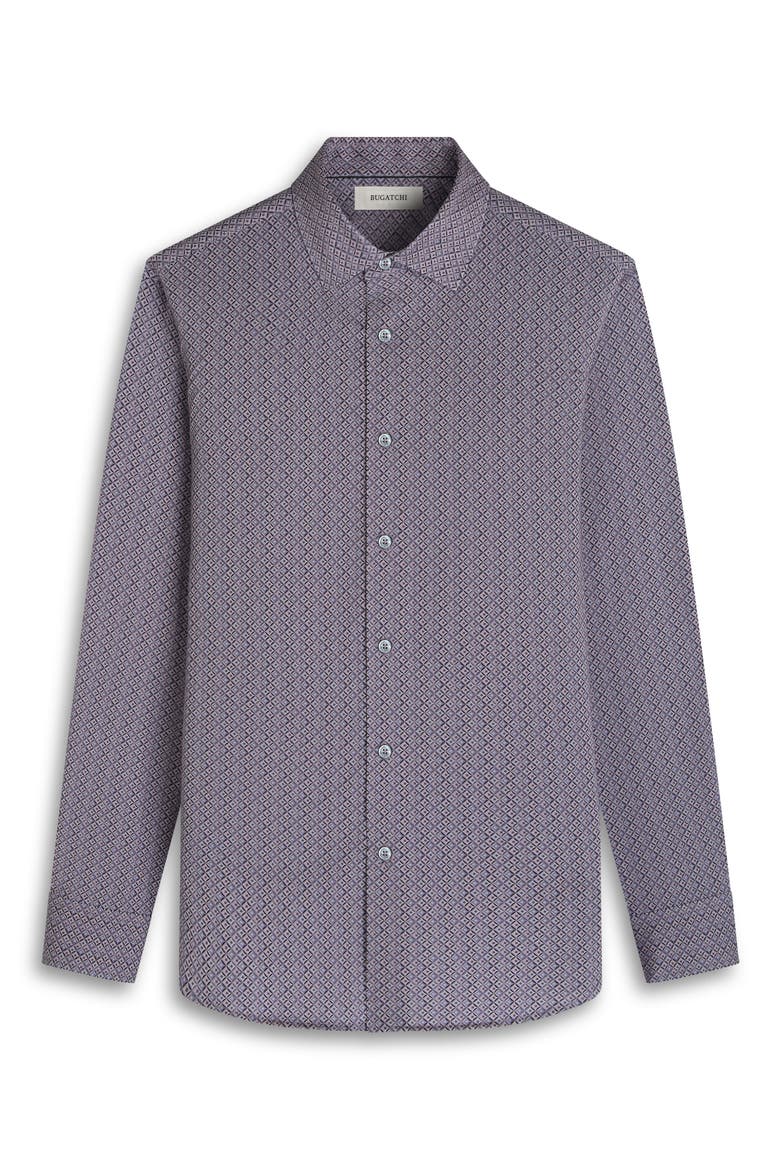 James OoohCotton® Geo Print Button-Up Shirt, Alternate, color, WOOD ROSE