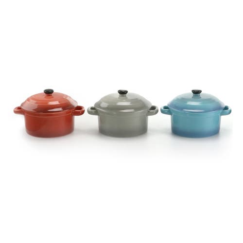 Crock-pot Pembury 3 Piece 9.6 Ounce Stoneware Assorted Casserole Dish Set In Multi