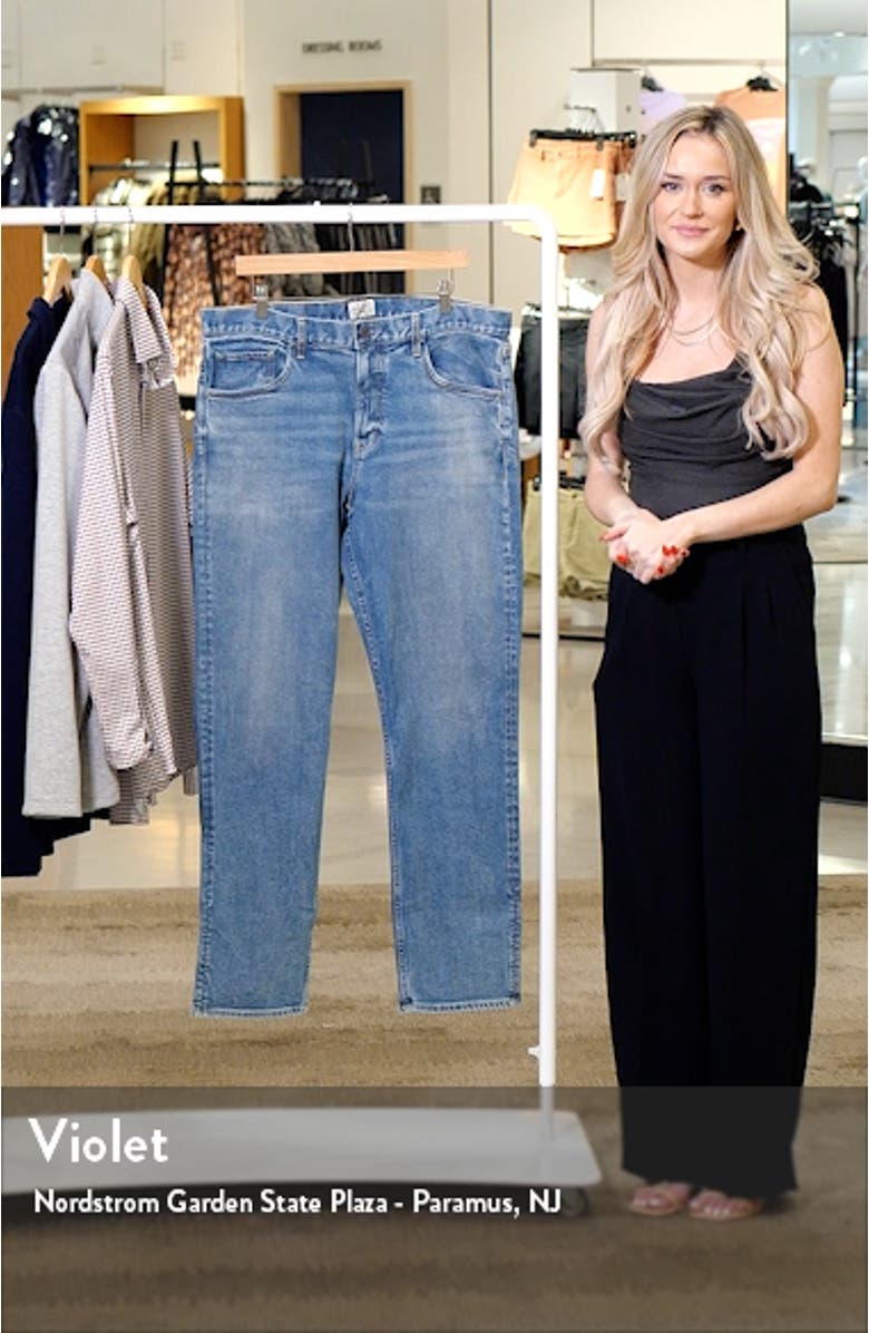 Slim Straight Leg Organic Cotton Jeans, sales video thumbnail