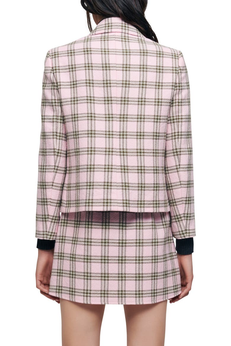 Vad Plaid Wool Jacket, Alternate, color, PINK
