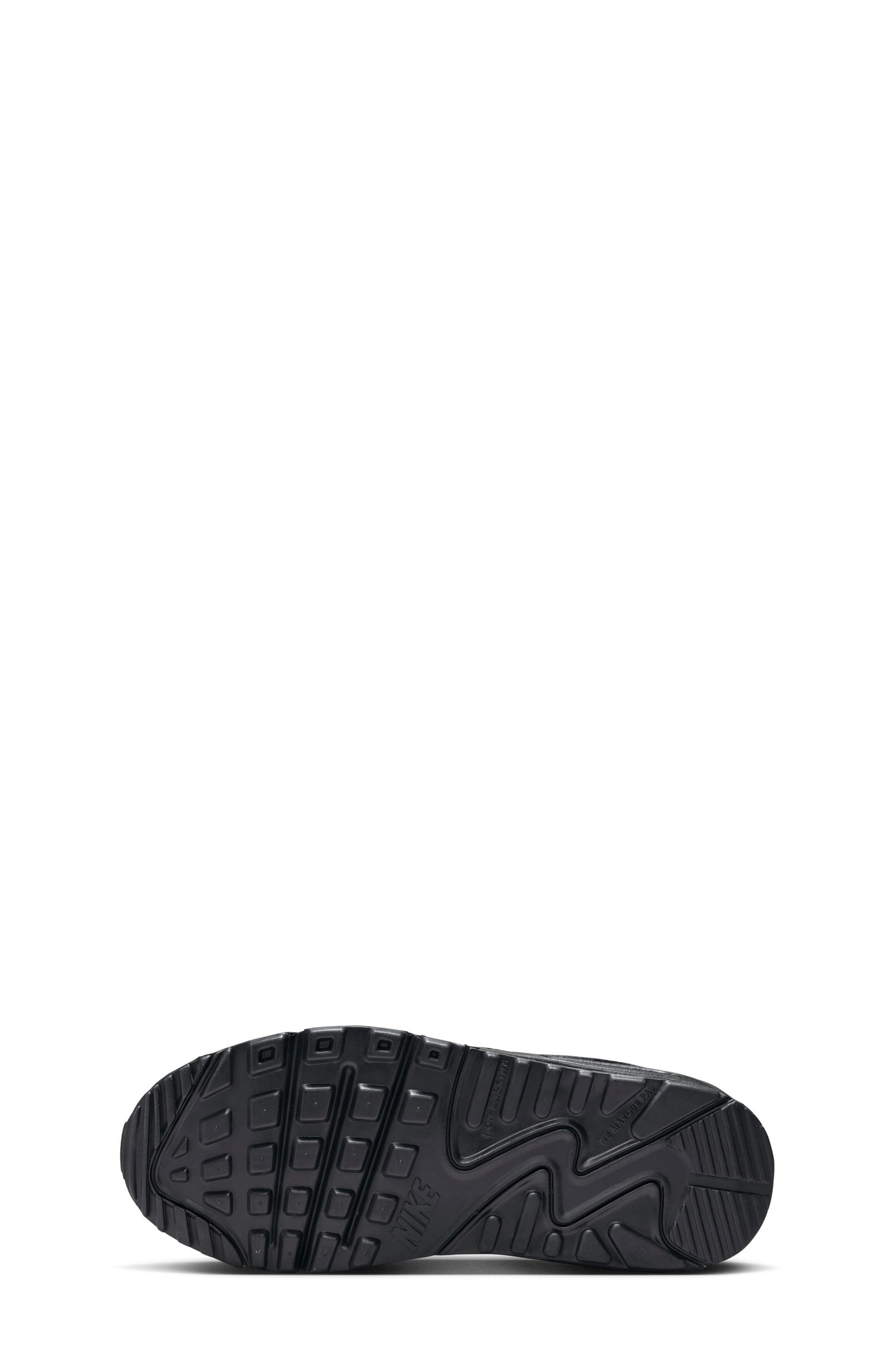 Kids' Air Max 90 Sneaker, Alternate, color, BLACK/ BLACK/ BLACK/ WHITE