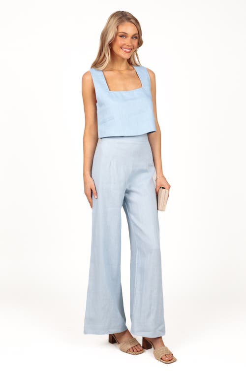 Petal And Pup Petal & Pup Devlin Wide Leg Linen Pants In Blue