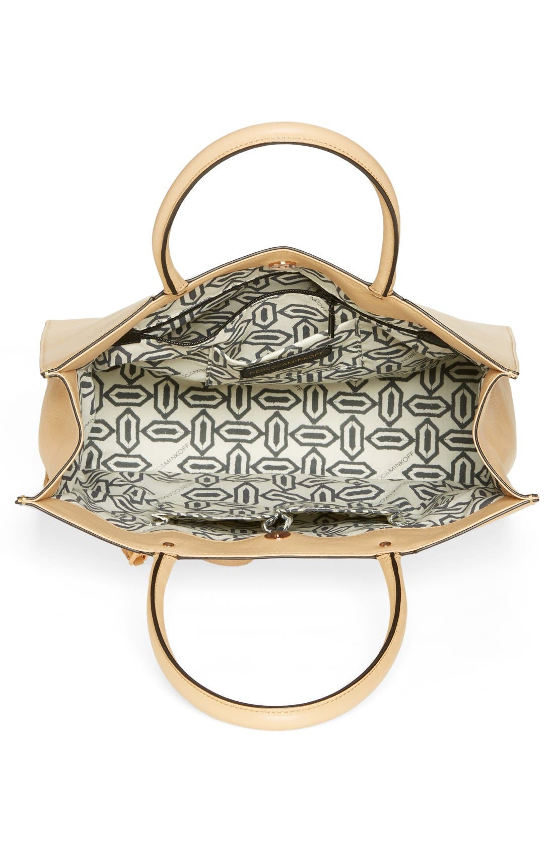 'Medium MAB' Leather Tote, Alternate, color, BISCUIT