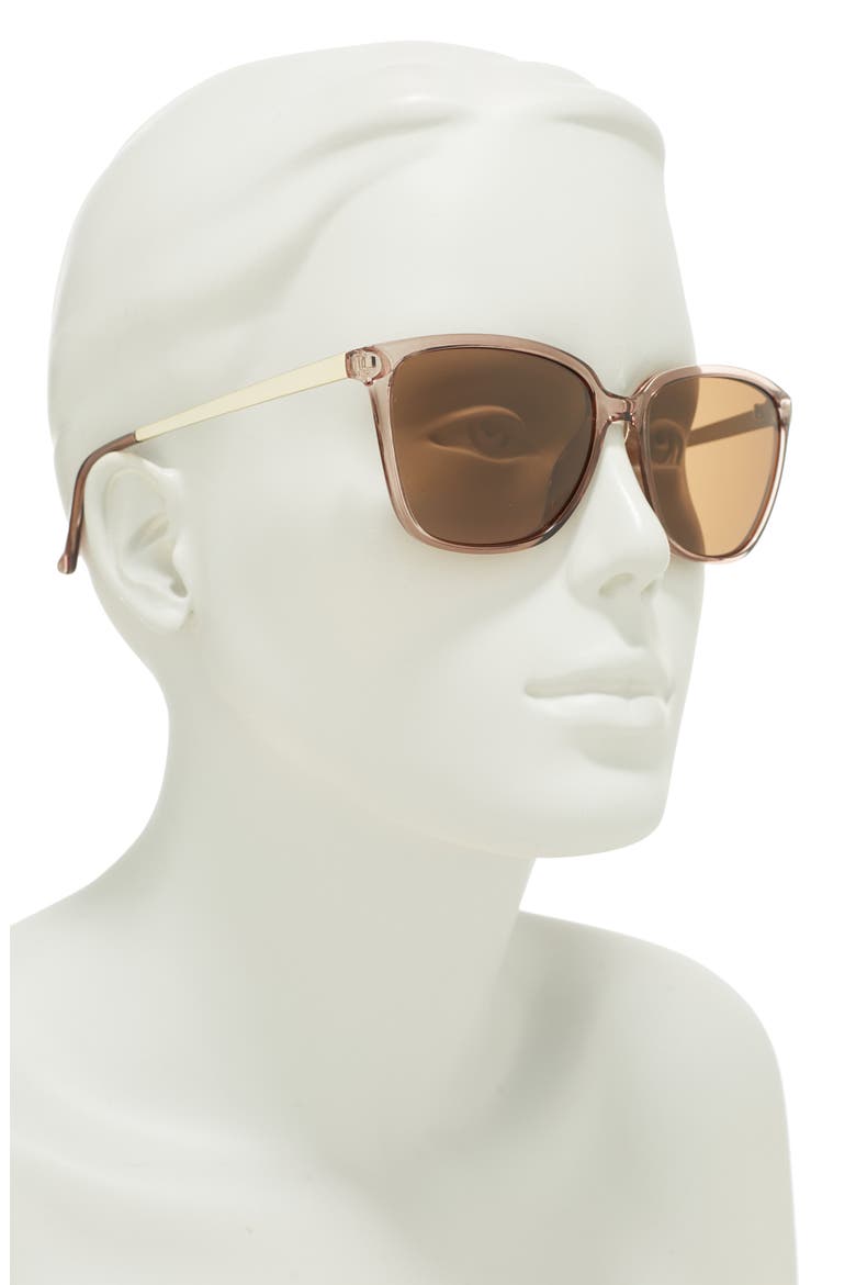 57mm Polarized Square Sunglasses, Alternate, color, TAUPE CRYSTAL