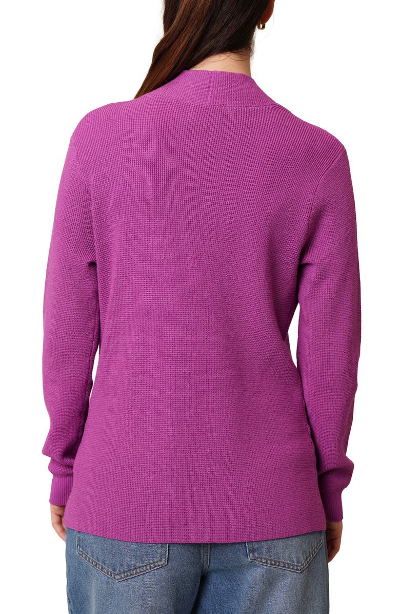 CYRUS Open Front Waffle Cardigan, Alternate, color, Cattleya Orchid