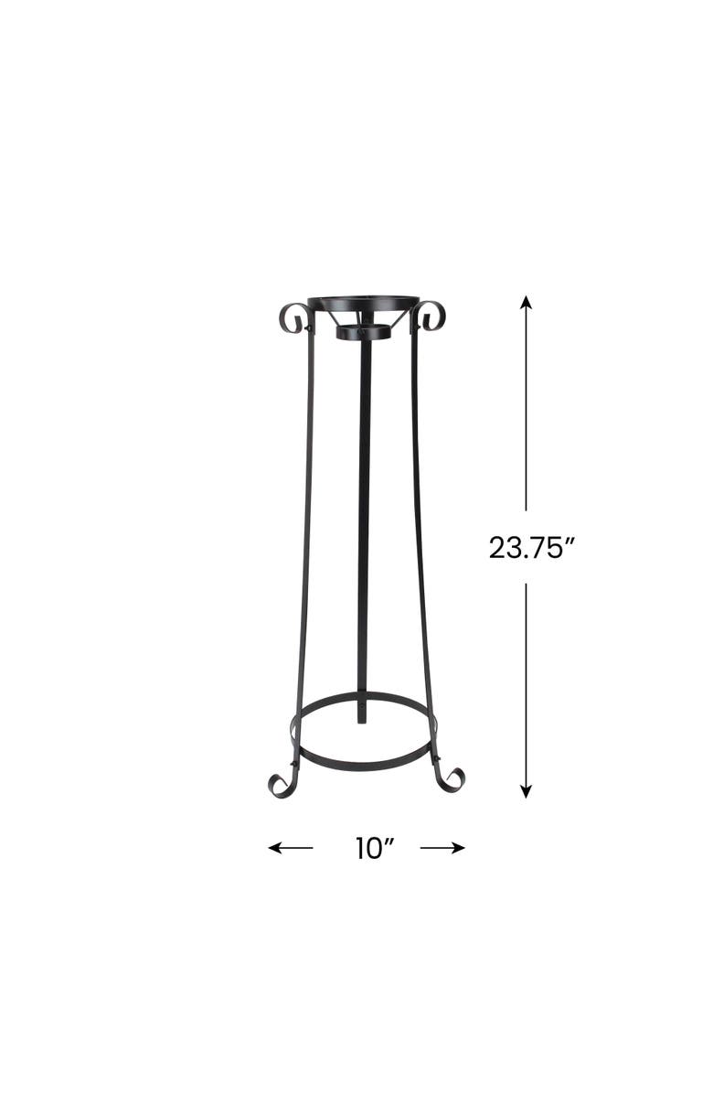 Northlight 23.75" Black Standing Tower Garden Gazing Ball Outdoor Patio Stand, Alternate, color,