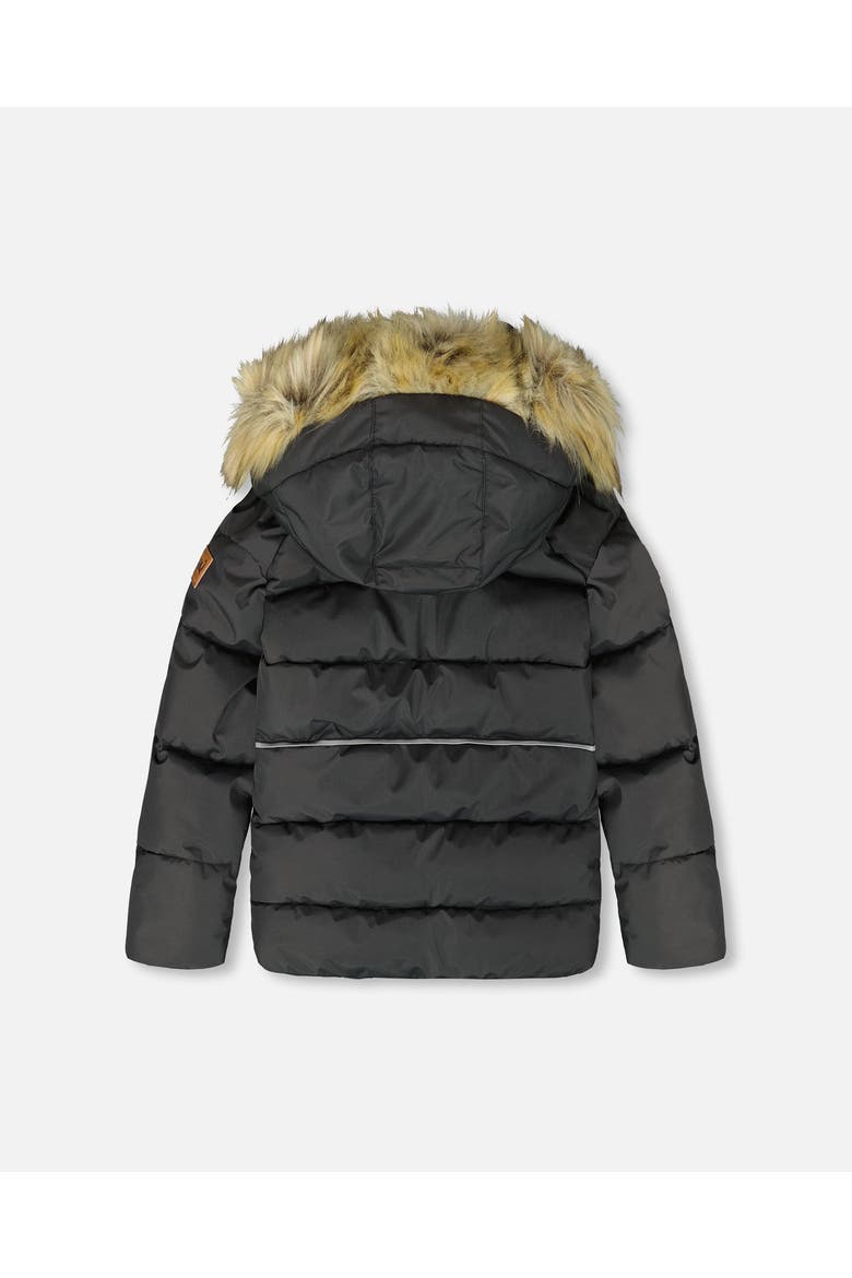 Kids Gender Inclusive Puffy Winter Jacket, Alternate, color, Black