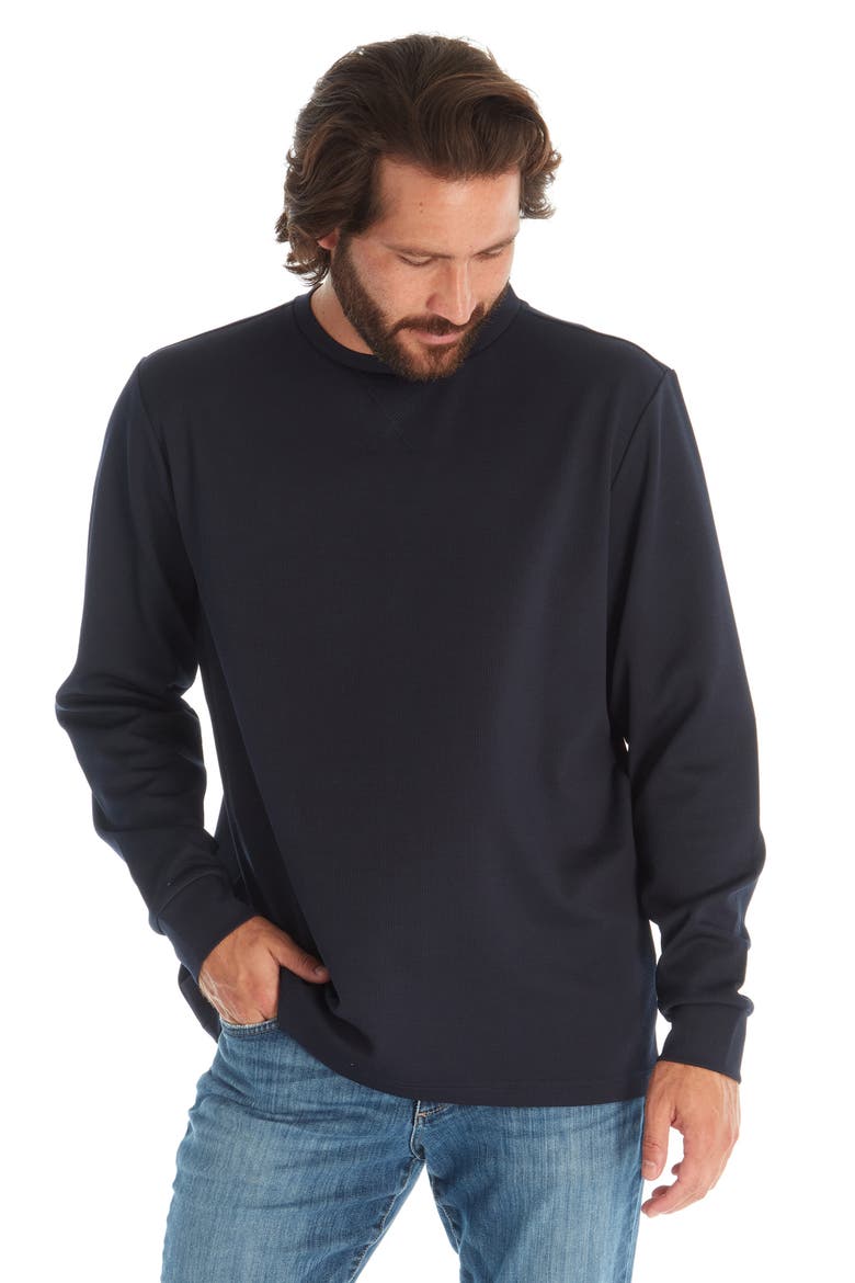 Oliver Long Sleeve Thermal T-Shirt, Alternate, color, NAVY