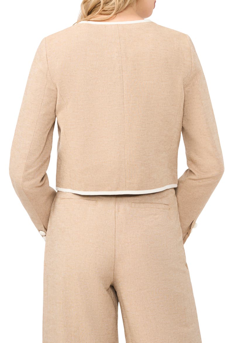 Contrast Trim Jacket, Alternate, color, TOFFEE
