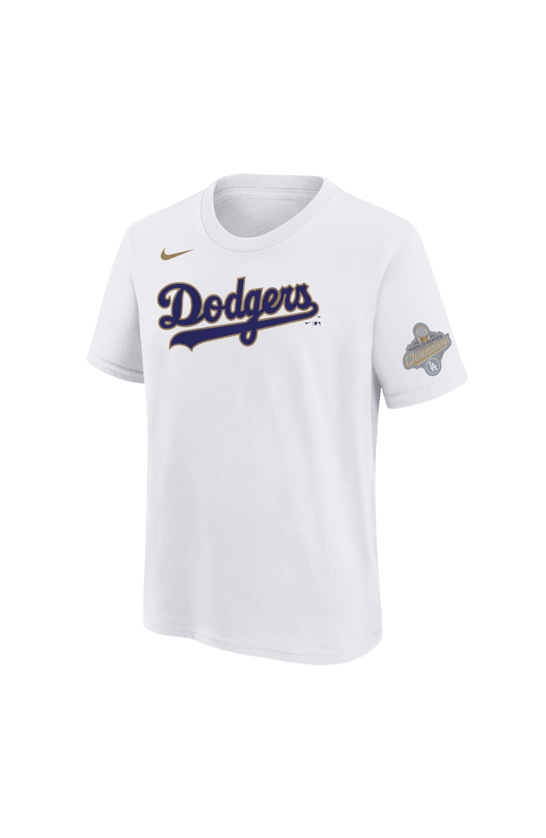 Nike Youth Nike Freddie Freeman White Los Angeles Dodgers 2026 Gold Collection Name & Number T-Shirt, Alternate, color, White