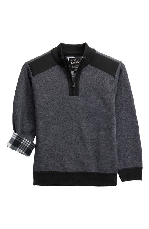 X-ray Xray Kids' Fleece Quarter Zip Sweater In Black