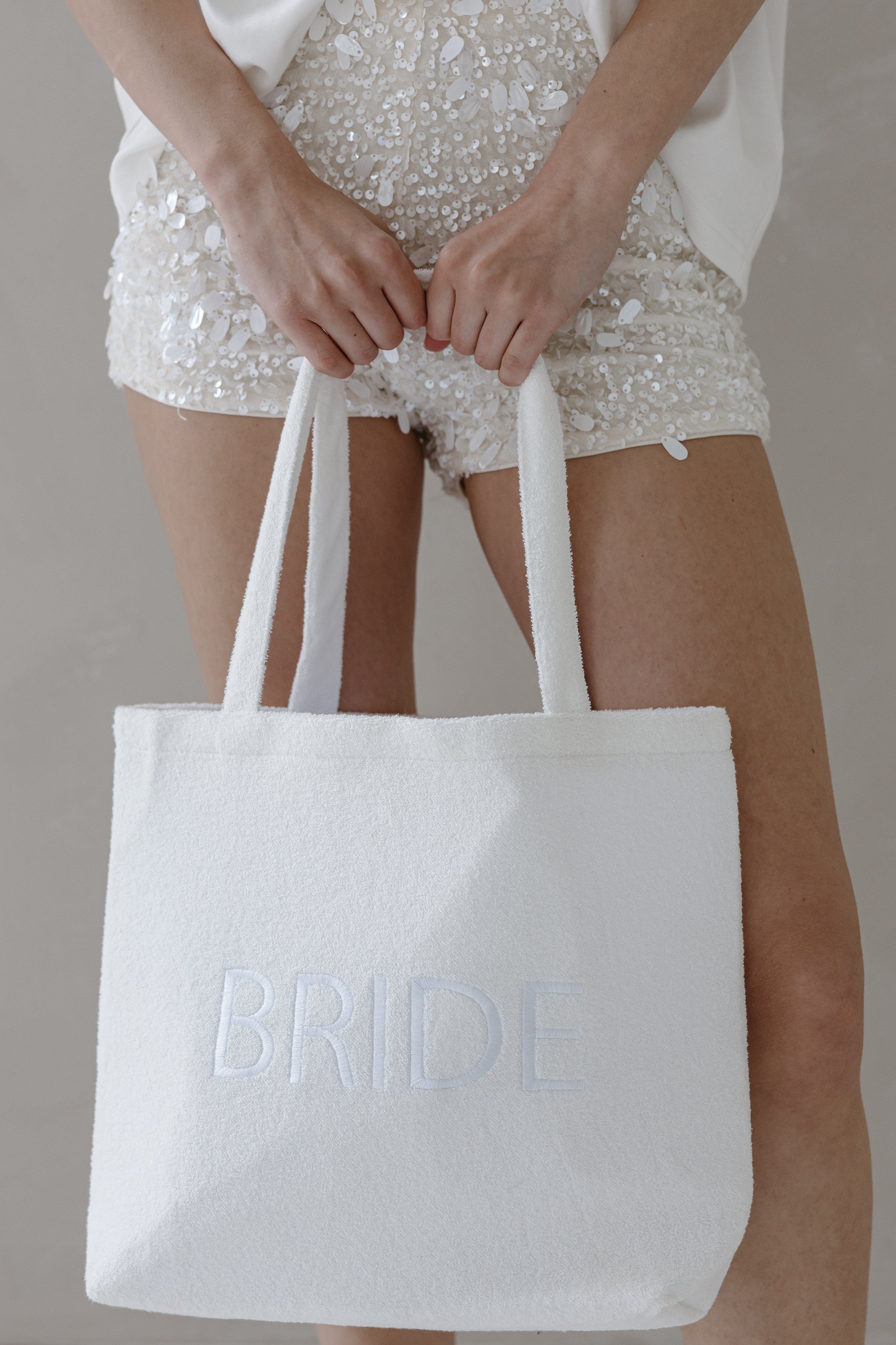 Wedding Day Terry Tote, Alternate, color, White