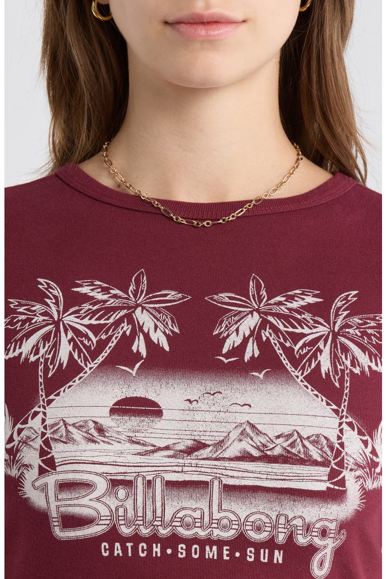 Catch Some Sun Graphic Baby Tee, Alternate, color, RED DAHLIA
