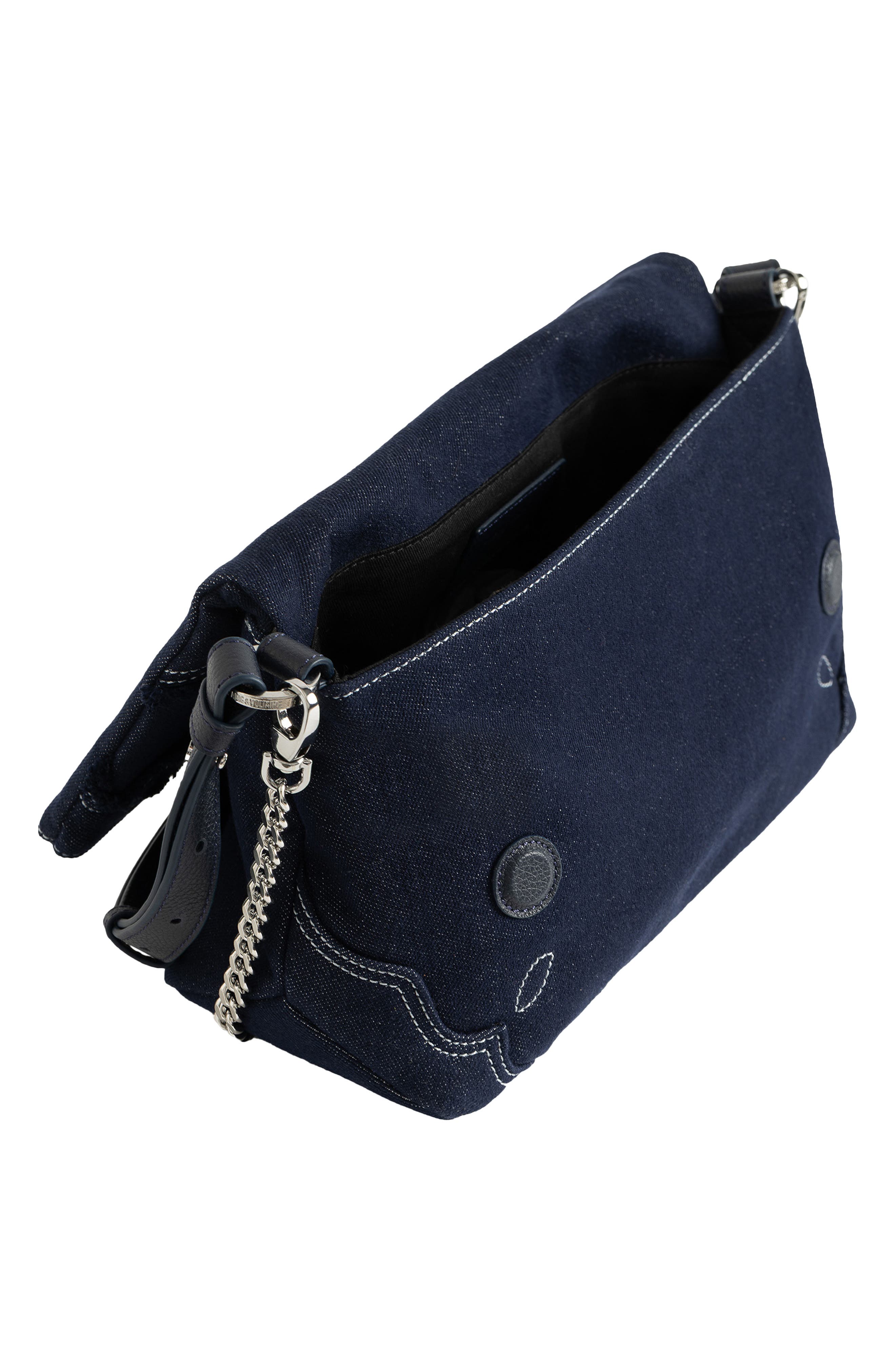 Rocky II Denim Crossbody Bag, Alternate, color, SILENT
