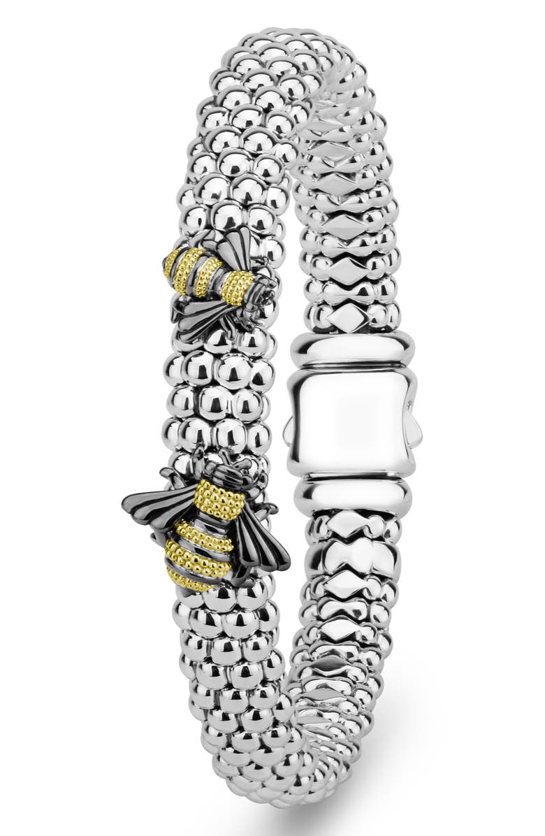 LAGOS Rare Wonders - Honeybee Caviar Beaded Bracelet, Alternate, color, Silver/ Gold