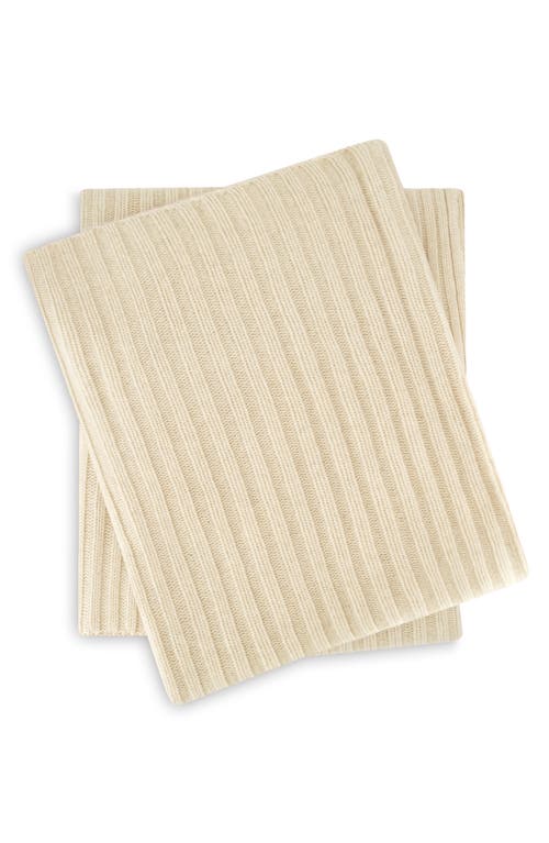 Sofia Cashmere Brooklyn Rib Cashmere Throw Blanket in Oatmeal  product