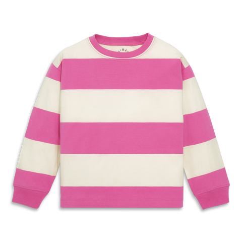 Long Sleeve Easy Tee In Rugby Stripe
