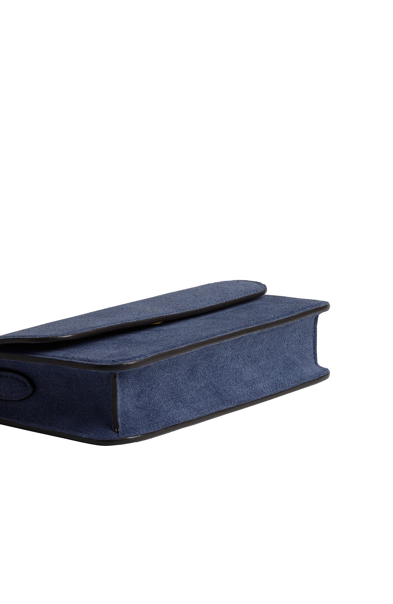 COACH Elora Suede Top Handle Bag, Alternate, color, B4/ Light Denim