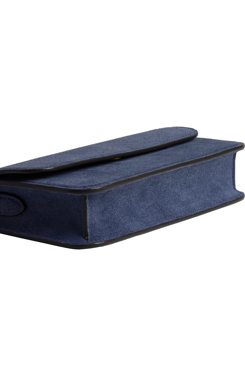 COACH Elora Suede Top Handle Bag, Alternate, color, B4/ Light Denim