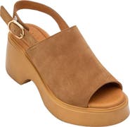 Forever & Always Shoes Power Leather Platform Wedge Sandals