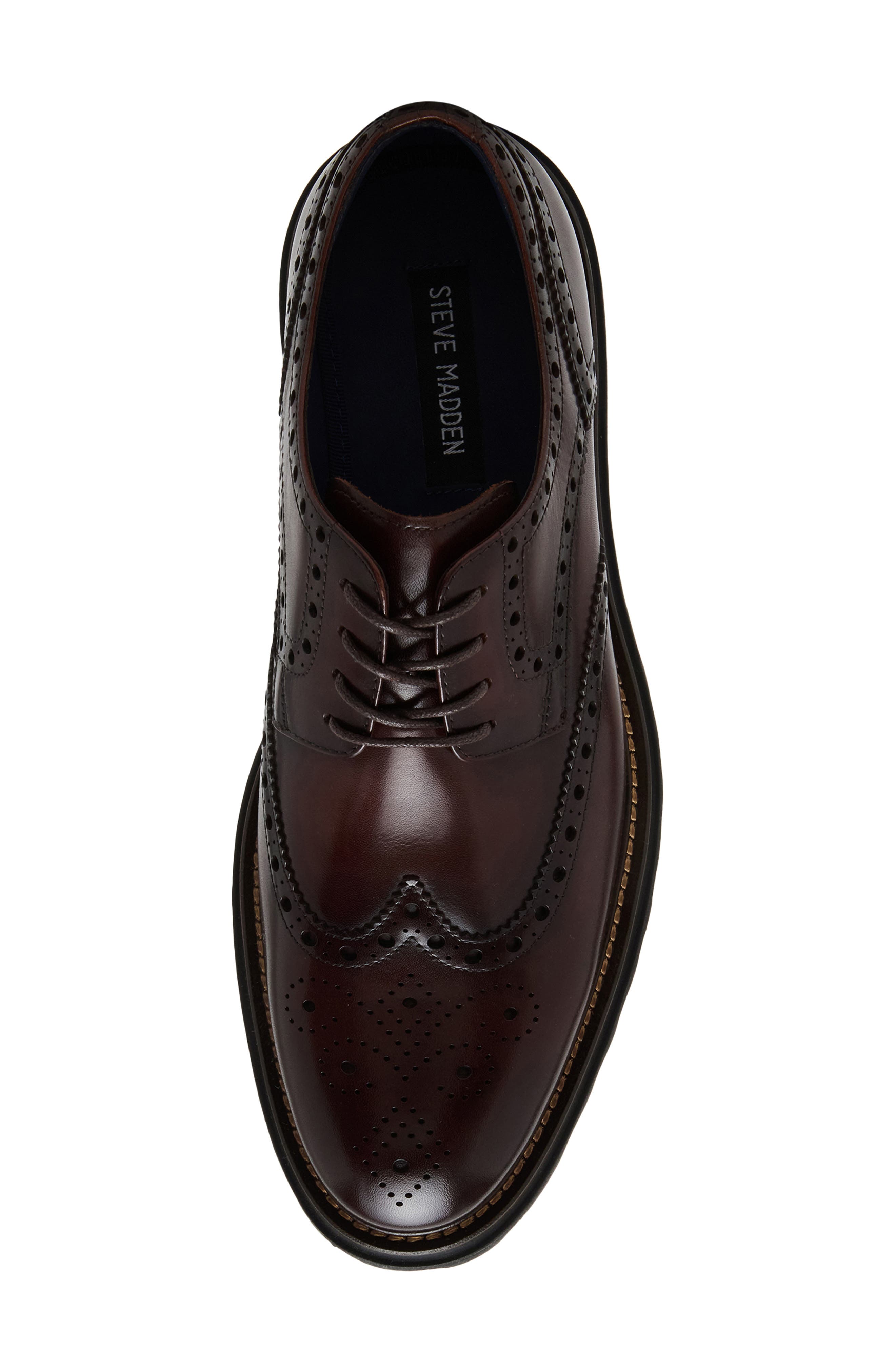 Steve Madden Kasaan Derby, Alternate, color, Brown Leather