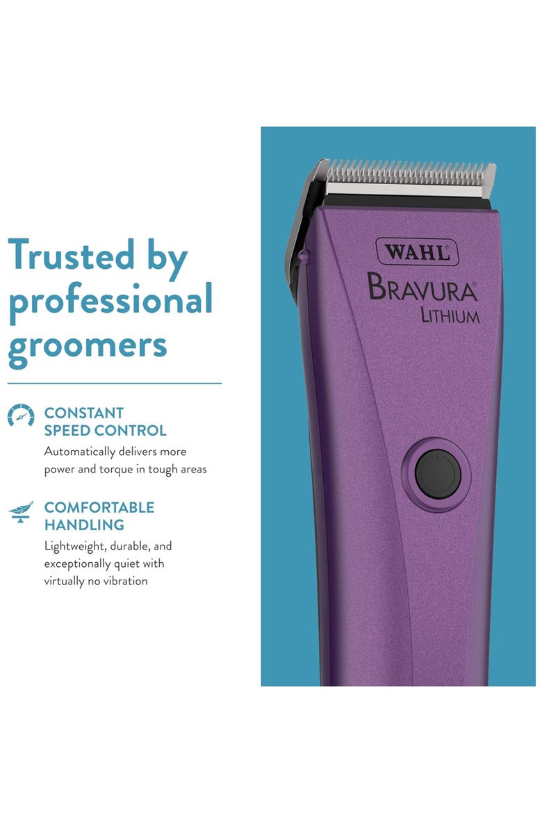Lithium-Ion Corded and Cordless Clipper for Dog, Cat and Pet Grooming, Alternate, color, Purple