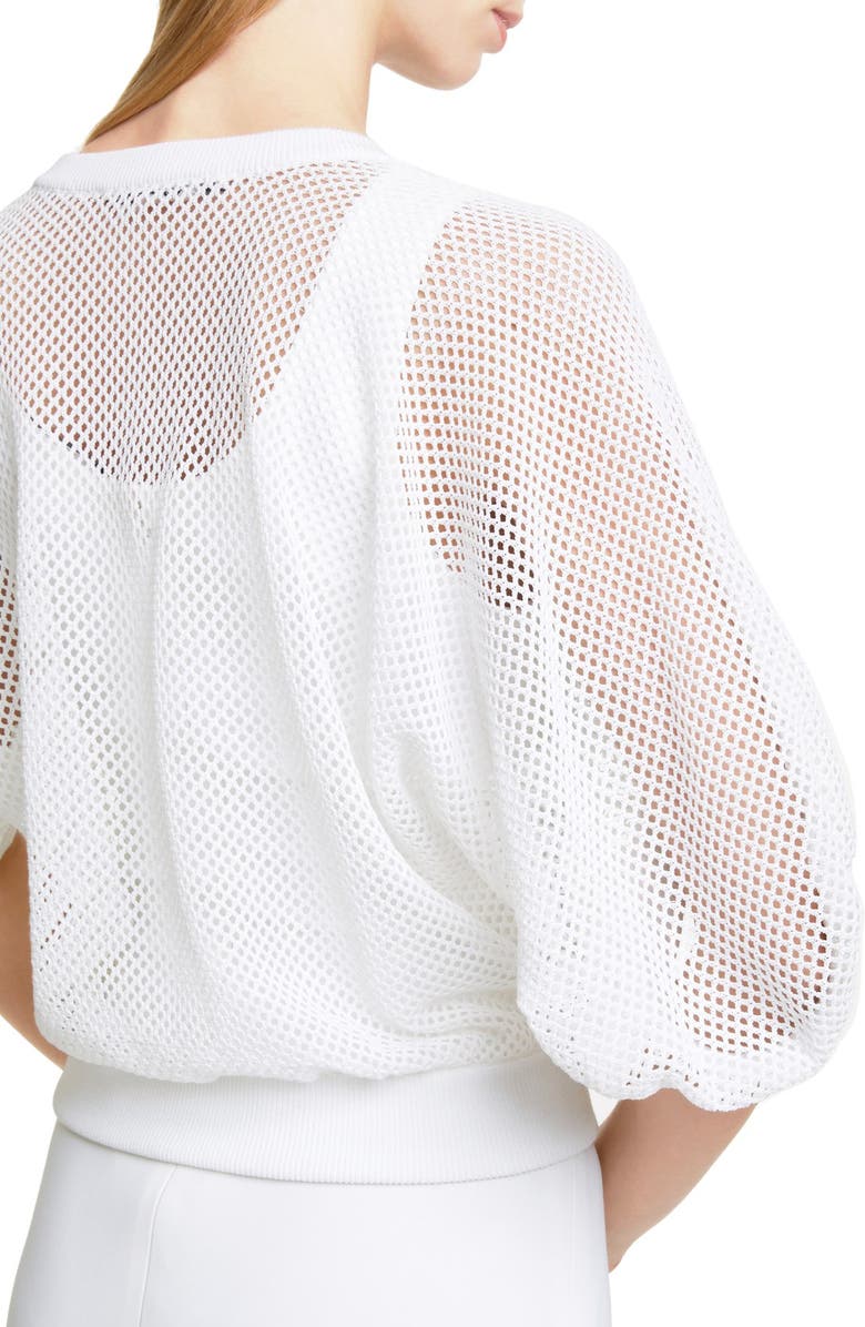 Givenchy Victorian Sleeve Knit Mesh Top, Alternate, color,