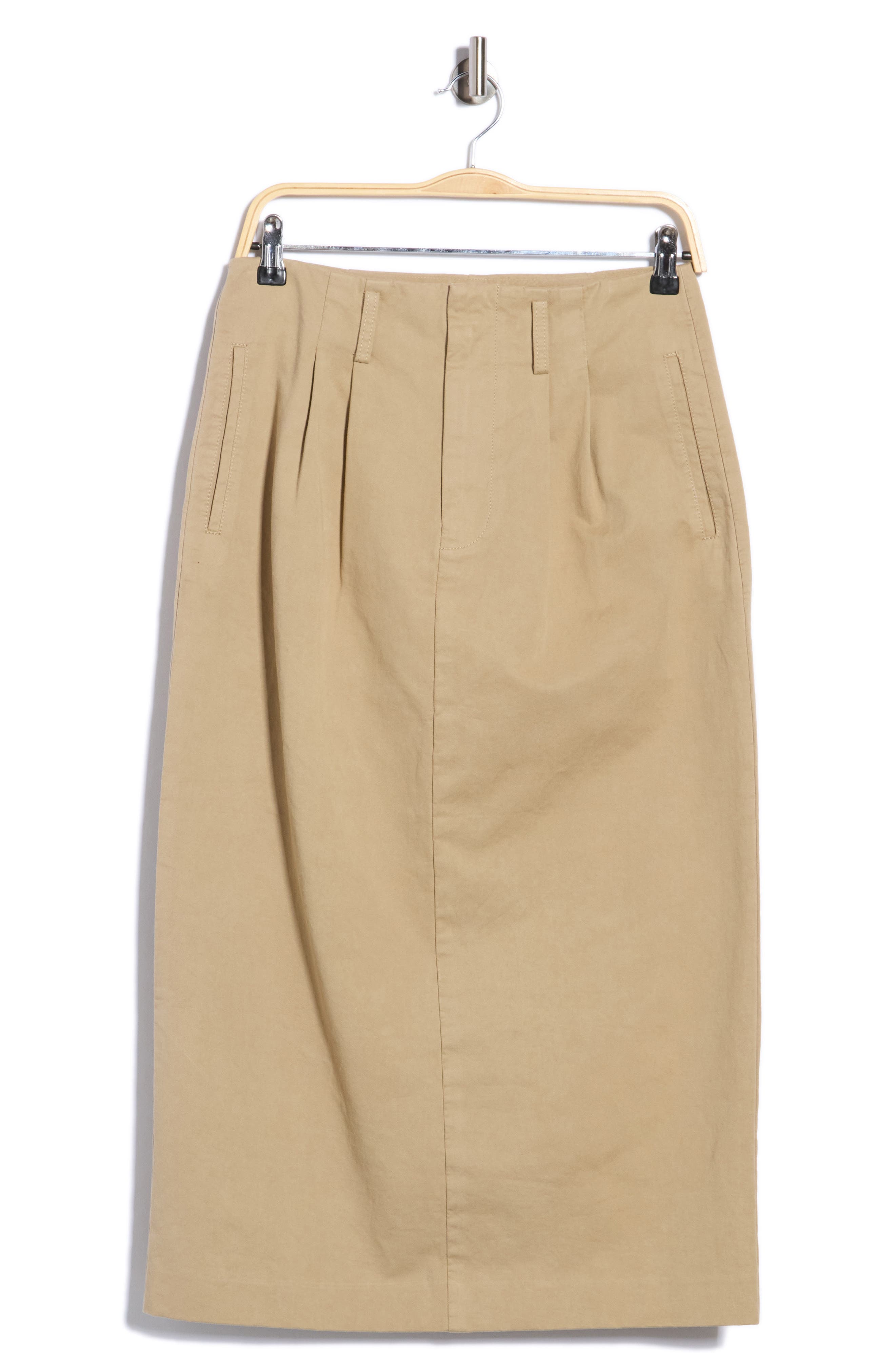 The Pleated Column Midi Skirt