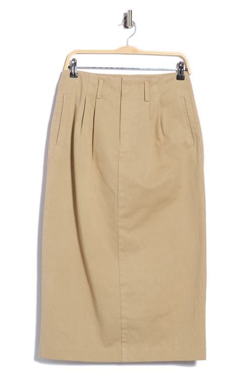 The Pleated Column Midi Skirt